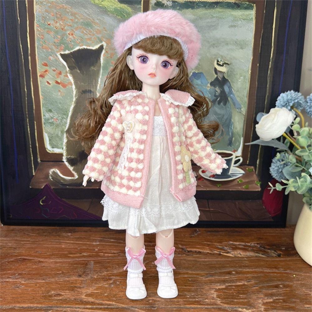 1 Set Attractive Eyes Dress Up BJD Dolls Long Hair Makeup Ball Joint Doll Babies