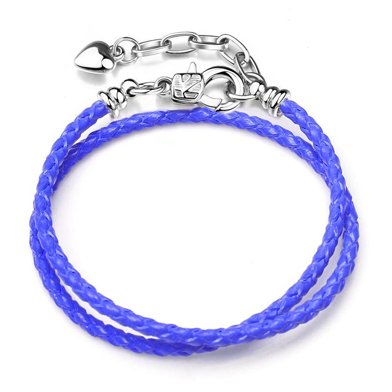 BAOPON White/Black Leather Chain Charm Bracelet Fits DIY Beads Bracelet for Women Lover Men Jewelry Gift