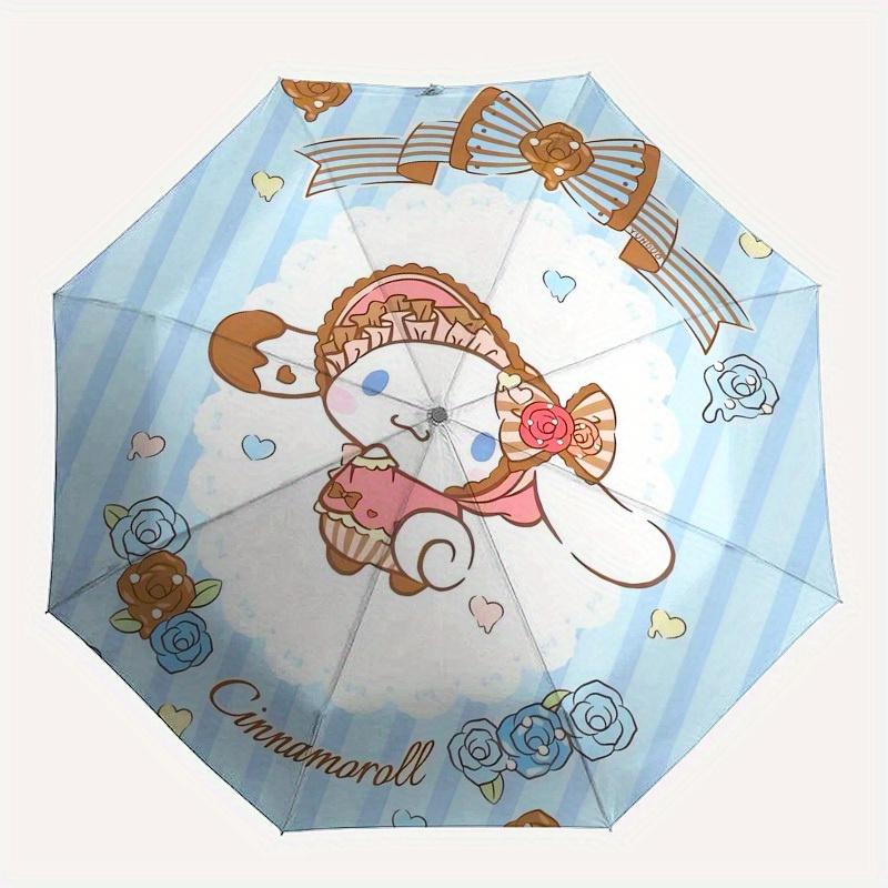 1pc Cinnamoroll Cute Cartoon Character Umbrella with Plastic Handle,Suitable for All Seasons Home Travel Outdoor UmbrellaSanlio330