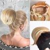 Comb Style Drawstring Inner Button Ponytail Short Style Inner Button Ponytail Synthetic Micro Curled Ponytail Wig Suitable for Daily Gatherings