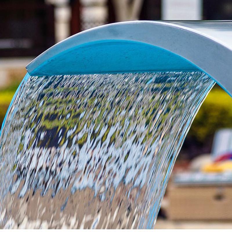 304 Нержавеющая сталь Фонтан Пруд Бассейн Сад Водопад Декоративная фурнитура Смеситель 60x30 см/40x20 см