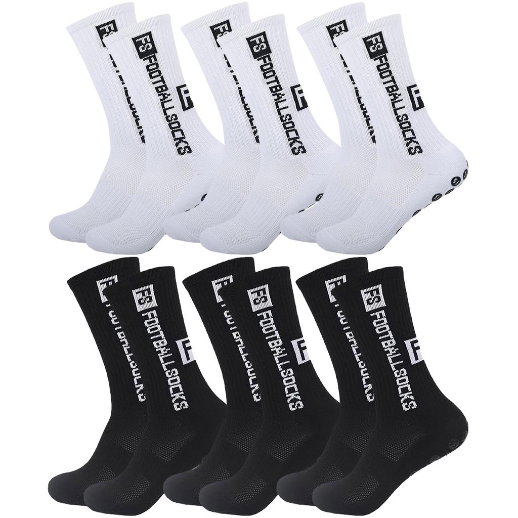 6Pairs Non Slip Grip Socks for Men Women Football Basketball Baseball Rugby Soccer Cycling Running Hiking Tennis Skateboard