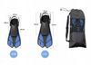 Diving Fins for Swimming, Snorkeling, Adjustable Strap, Short, 42-47