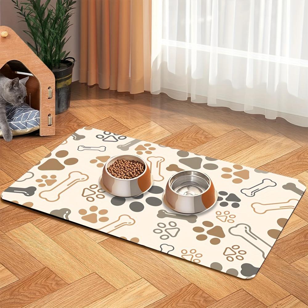 VIKAMA Pet Diatomaceous Earth Mat Environmentally Friendly Quick-Drying Non-Slip Dog Feeding Placemat Kennel Mat Home Decoration