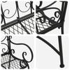 Garden Bench 2 Seater 114 x 56.5 x 90 cm Steel Black