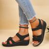 Fashion Trendy Women's Sandals 2024 Summer New Solid Color Wedge Heel Non Slip Casual Versatile Women's Shoes Luxury Women Designers