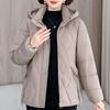 Женское модное пальто больших размеров L-5XL, зимние куртки с капюшоном, свободные, толстые, теплые, парки для женщин среднего возраста