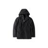 Outdoor Casual Sports Zip Hooded Three-In-One Long Sleeve Jacket Men Jackets Black A1NCP001