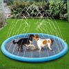PVC Water Spray Pad Summer Dog Toys Pet Kids Outdoor Swimming Pool Splash Sprinkler Mat Lawn Beach Interactive Play Water Tools