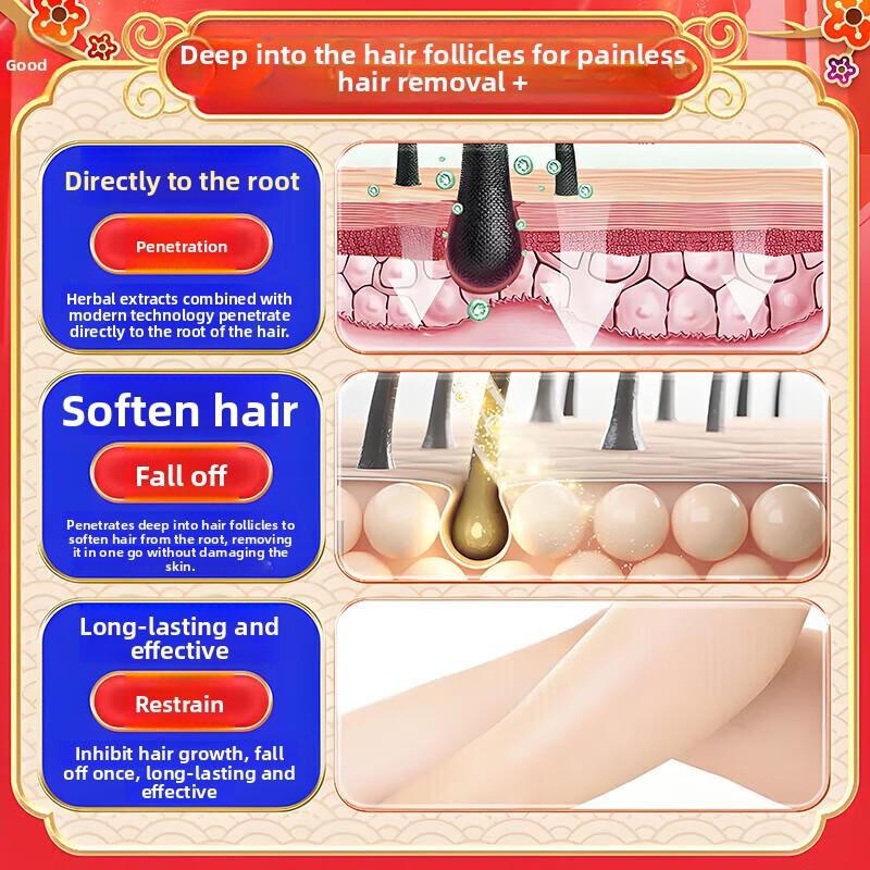 Нежный крем для перманентного удаления волос для мужчин и женщин (все области)