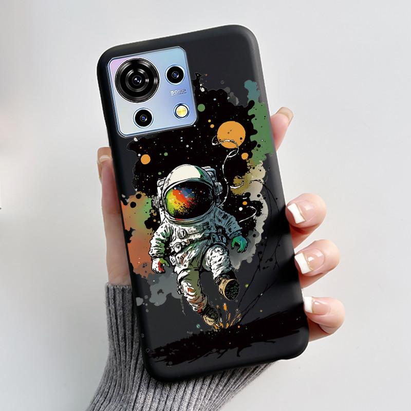 Милый Мультяшный Чехол Для ZTE Blade V50 Vita 4G Печатный Корпус Защитная Крышка Мягкий Силикон Черный Корпус