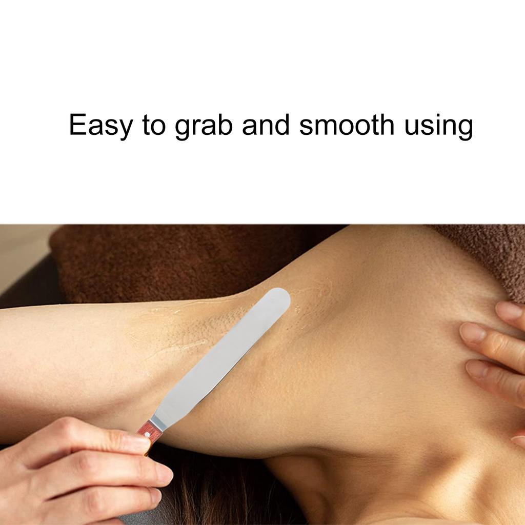 Металлические восковые шпатели, прямые палочки для воска из нержавеющей стали с деревянной ручкой для удаления волос