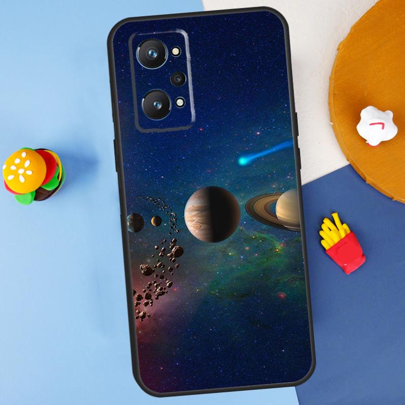Космос Солнечная система Планеты Вселенная Для Realme GT7 Pro GT 6T 6 5 C67 C61 C55 C53 C51 C21Y C25S C75 10 11 12 13 14 Pro Plus Чехол