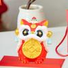 Chinese Lion Statue Small Animal Sculpture Miniature Figurine for Spring Festival