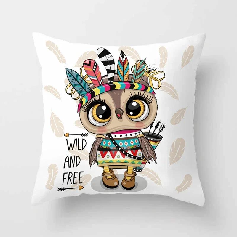 Милые наволочки на подушки с совами  Удобная наволочка x Декоративные подушки для дивана, кровати, машины, пледа, домашнего декора