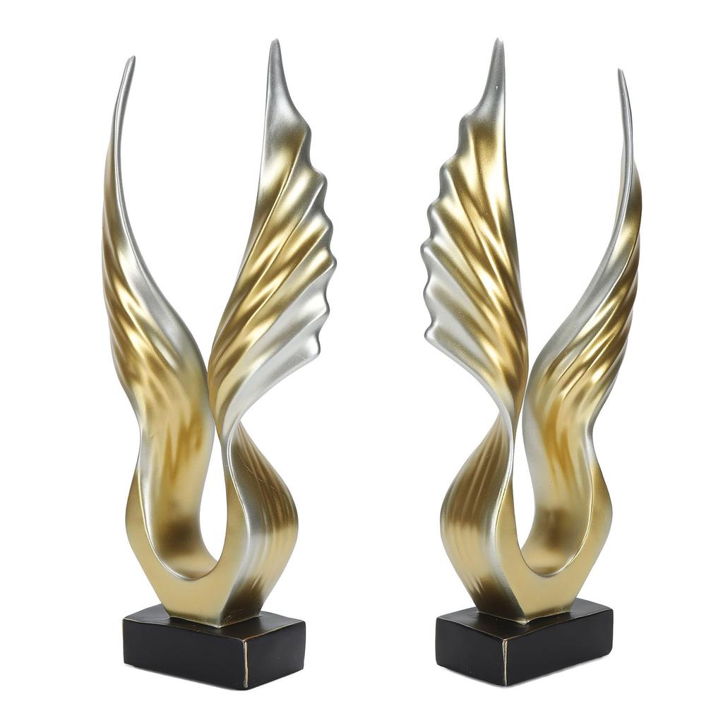 Abstract Wing Sculpture Modern Innovative Light Luxury Resin Abstract Wing Statue for Home Living