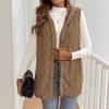 Women Long Trendy Plain Sleeveless Jacket Lightweight Warm Gilet Coat Outerwear