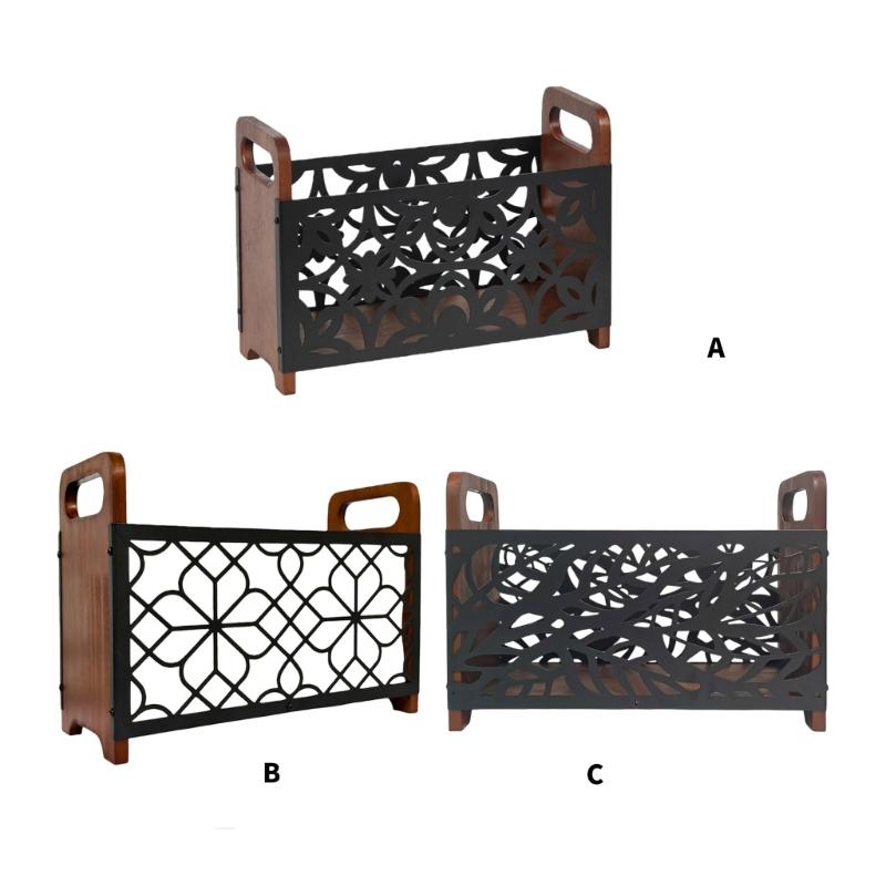 Multifunctional Floor Standing Storage Rack for Books Magazines Newspapers Wooden Organizer Elegant Home Decoration