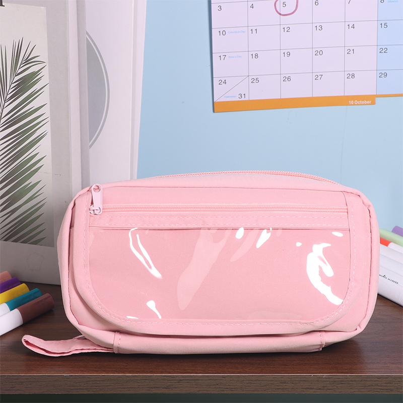 Многослойная портативная большая вместительная сумка для карандашей прозрачная эстетичная сумка для карандашей на молнии канцелярские принадлежности для школьников подарки