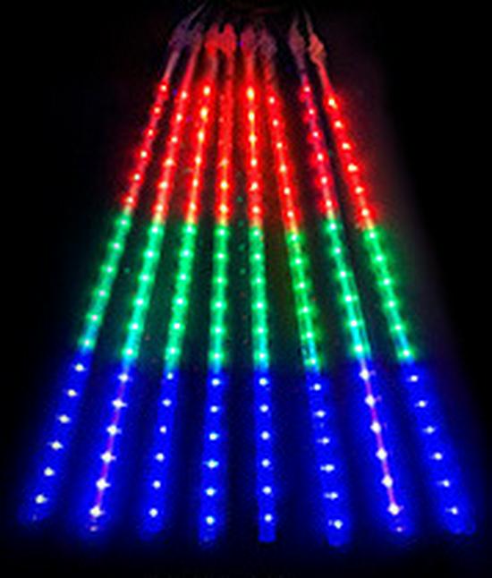 LED Solar Waterproof Meteor Shower String Lights for Outdoor Holiday and Tree Decoration
