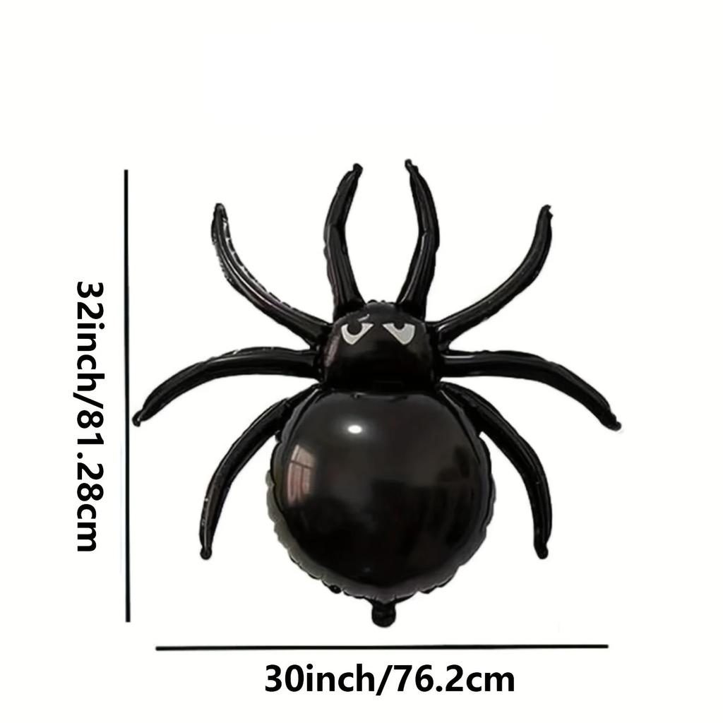 1/5/10/20PC Halloween Large Spider Balloon Black Foil Balloons Party Trick Joke Decor Haunted Hous Horror Props Wall Decoration