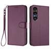 For Sony Xperia 1 VII Leather Case Wallet Stand Phone Cover with Wrist Strap
