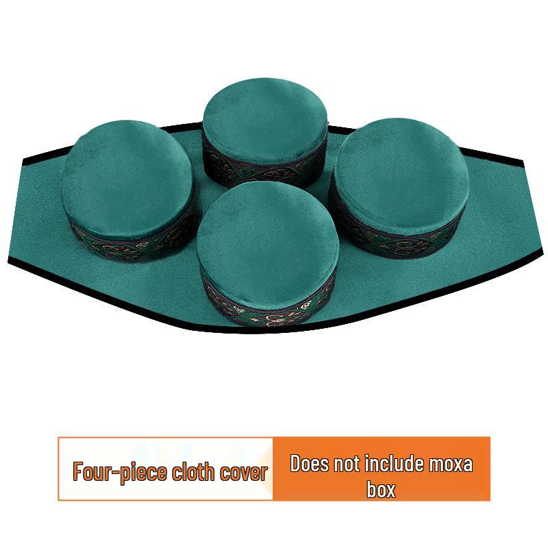 Portable Smokeless Moxibustion Box Set with Smoke-Filtering Cloth Cover for Full Body Use