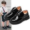 Boys' Black Leather Shoes - 2025 Korean & British Style, Spring/Autumn Soft Sole, Perfect for Student Performances