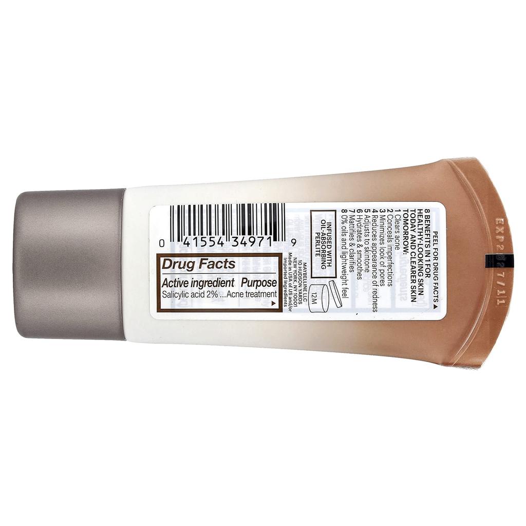 Maybelline Dream BB Pure, Очищающий кожу BB-крем, 130 Средне-темный полупрозрачный оттенок, 30 мл (1 жидкая унция)