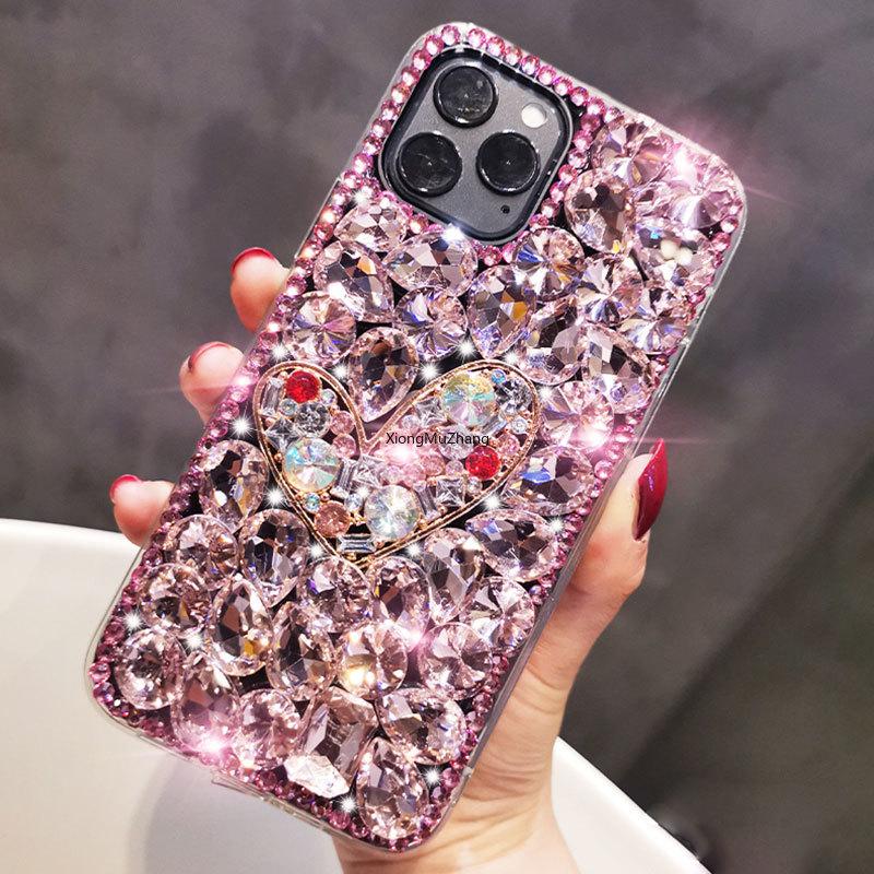 Модный чехол с кристаллами и бриллиантами для Iphone 14 13 12 11 Pro XS Max XR X 8 7 Plus/Samsung S23 S22 S21 S20 S10 A12 A22 A32 A52 A72/Redmi Note10 9 9A 9C 9T