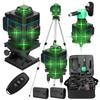 16 Lines Level with Tripod Digital Display High Accuracy 4D Green Self Leveling Leveler Tool for Tiling 100‑240V EU Plug
