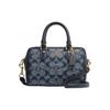 Rowan Fabric Boston Bag Handbag Mini Women's Denim Blue CH370-IMDEI