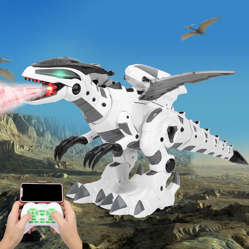 RC Dinosaur Robot Toy Программируемый интерактивный пульт дистанционного управления Dinosaur ModelWhite
