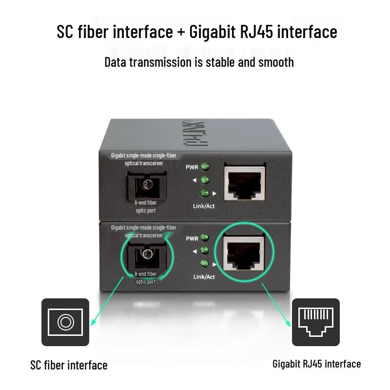 TP-LINK Gigabit Single-Mode Single-Fiber Optic Transceiver Kit