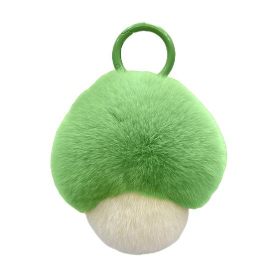 Плюшевый брелок в виде гриба, нечеткий искусственный мех кролика, автомобильный брелок для ключей, DIY брелок, подвеска, украшение, украшение для рюкзака, подарок на день рождения