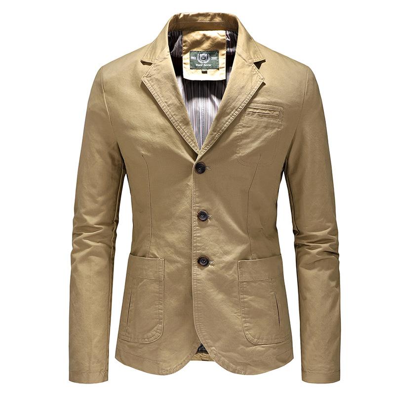 Business Casual Suit Men's Jacket Jacket Pure Cotton Top Casual Men's Clothing