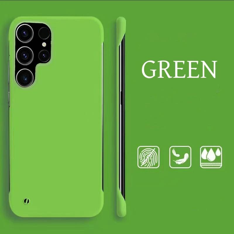 Frameless Case For Samsung Galaxy S25 S24 S23 S22 S21 S20 Ultra Plus Slim Hard Cases For Samsung S23 S21 FE Note 20 Ultra Cover