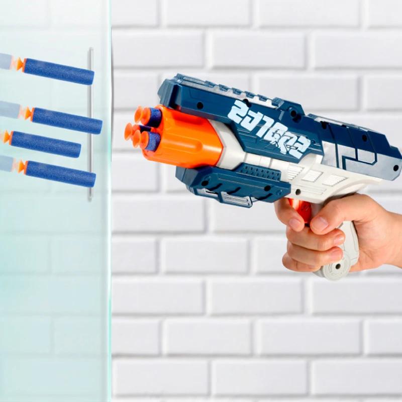 Дети Eva мягкие пули игрушечные пневматические безопасные мягкие пулевые пистолеты дротики страйкбол полые дырки головка пенопластовый дротик игра для стрельбы в помещении