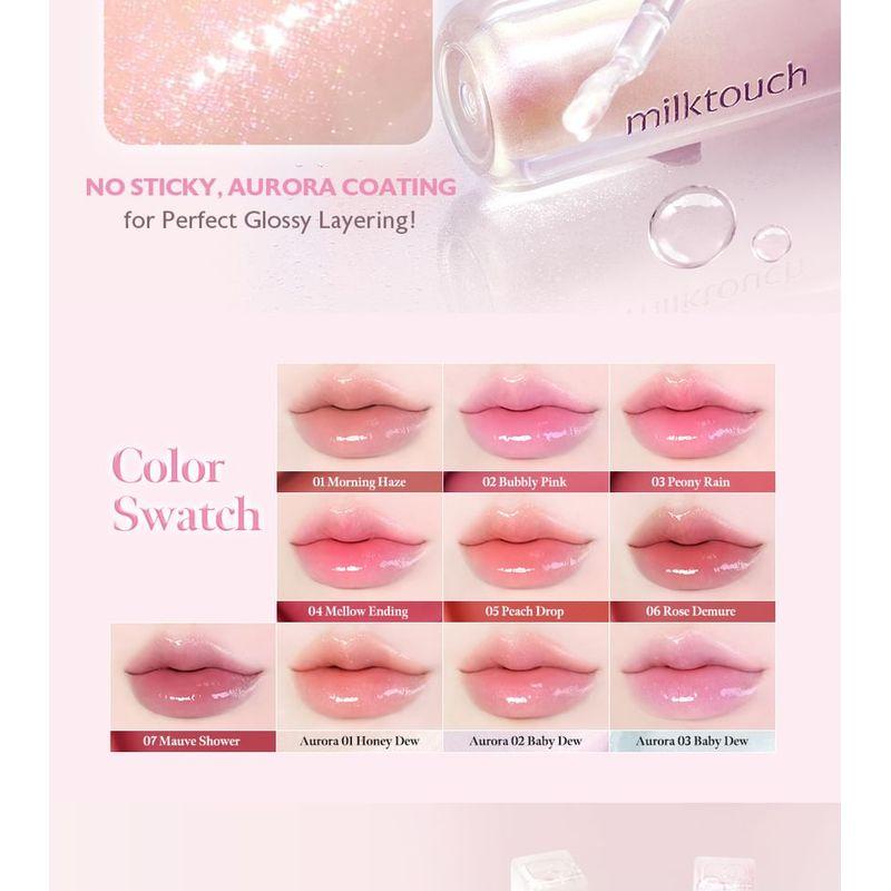 Milk Touch - Сияющий блеск для губ Dew Stain - 10 цветов
