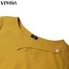VONDA Women Short Sleeve Cutout Casual Elegant T-shirts Tops