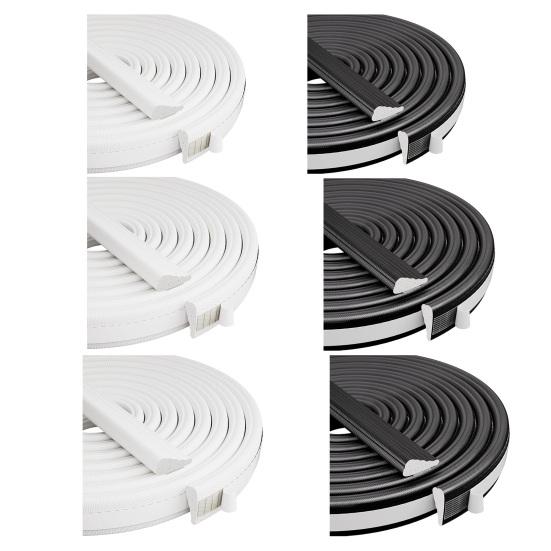 1 Roll 100/300/500CM Window Sealing Strip Self-Adhesive Weather Stripping Soundproofing Noise Cancelling Door Seal Strip Winter Insulation Tape