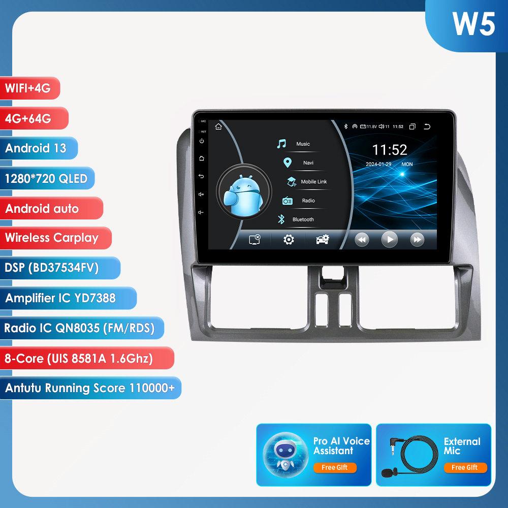 OSSURET 9" Carplay 4G BT 2din Android 13 автомобильный радиоприемник мультимедиа видеоплеер GPS навигация для Volvo XC60 2008-2017 головное устройство интеллектуальный экран SWC