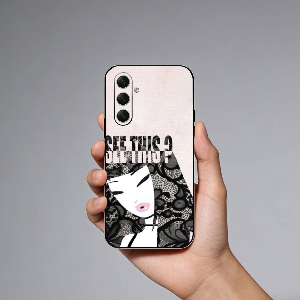 Мультяшный чехол для телефона Tokidokis для Samsung Galaxy A73, A21s, A22, A31, A52, A53, A71, A41, мягкий черный корпус