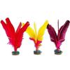 3pcs Funny Kick Feather Shuttlecocks Foot Sports Toy Playing Games Student Kicking Shuttlecock for Students (Red and Yellow and Wine Red)