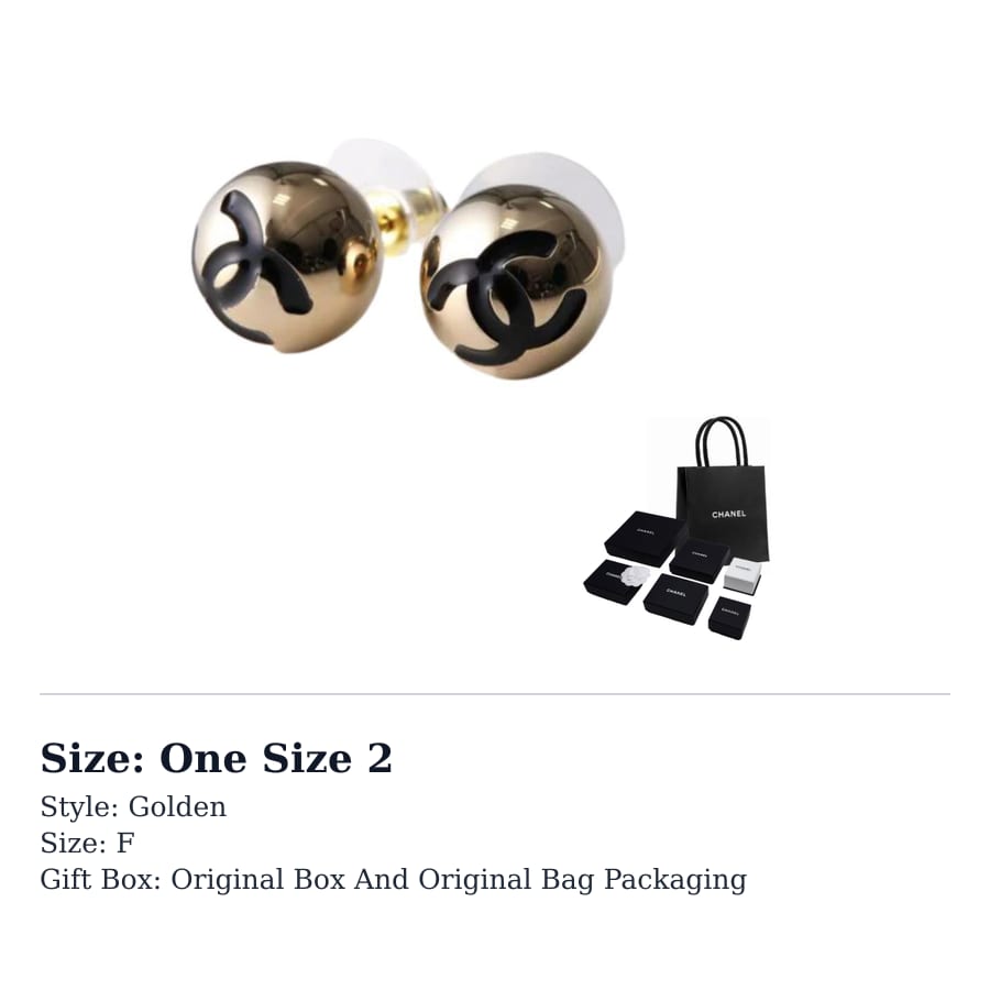 CHANEL Metal Ball Stud Earrings Women's Gold ABE806B19198NACVD