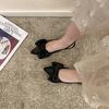 Bow Sandals Women Summer Pointed Low Heel Sandals Women Fashion Baotou Thin Strap Sandals High Heels Sandalias