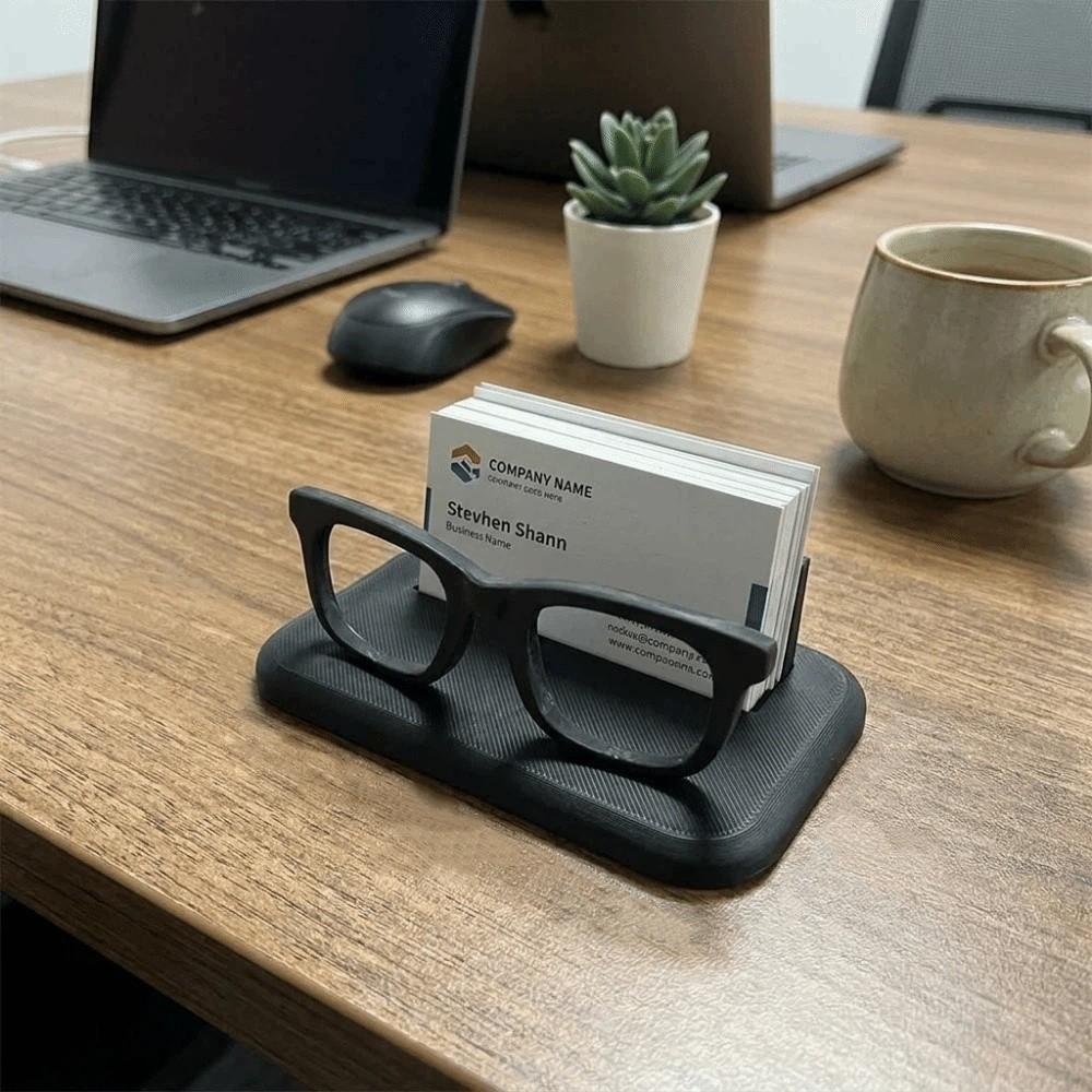 Resin Business Card Display Stand Frame Modern Desk Organizer Women Men