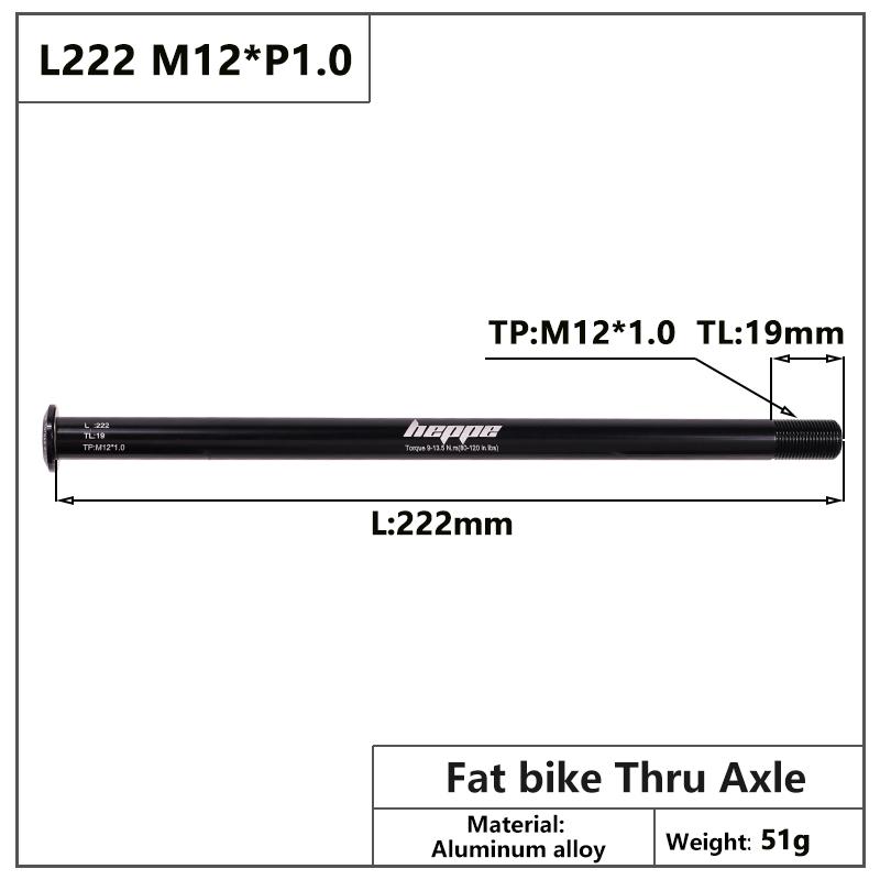 Bicycle Thru Axle Fatbike Axle Skewers Bike Hubs Tube Shaft Quick Release Front Rear Axle M12 M15 P1.5 P1.75 Bike Accessories