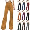 Women's High Waist Casual Pants Solid Color Loose Straight Leg Trousers Women
