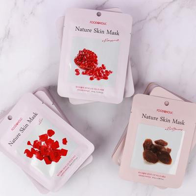 (30 листов) Маска для лица Nature Skin Moist (Роза, Гранат, Красный женьшень)